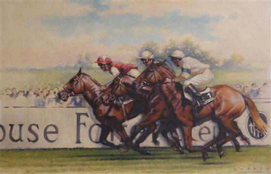 William Nassau (1926-2001) Prix de LArc de Triomphe 1994 16 x 20in.